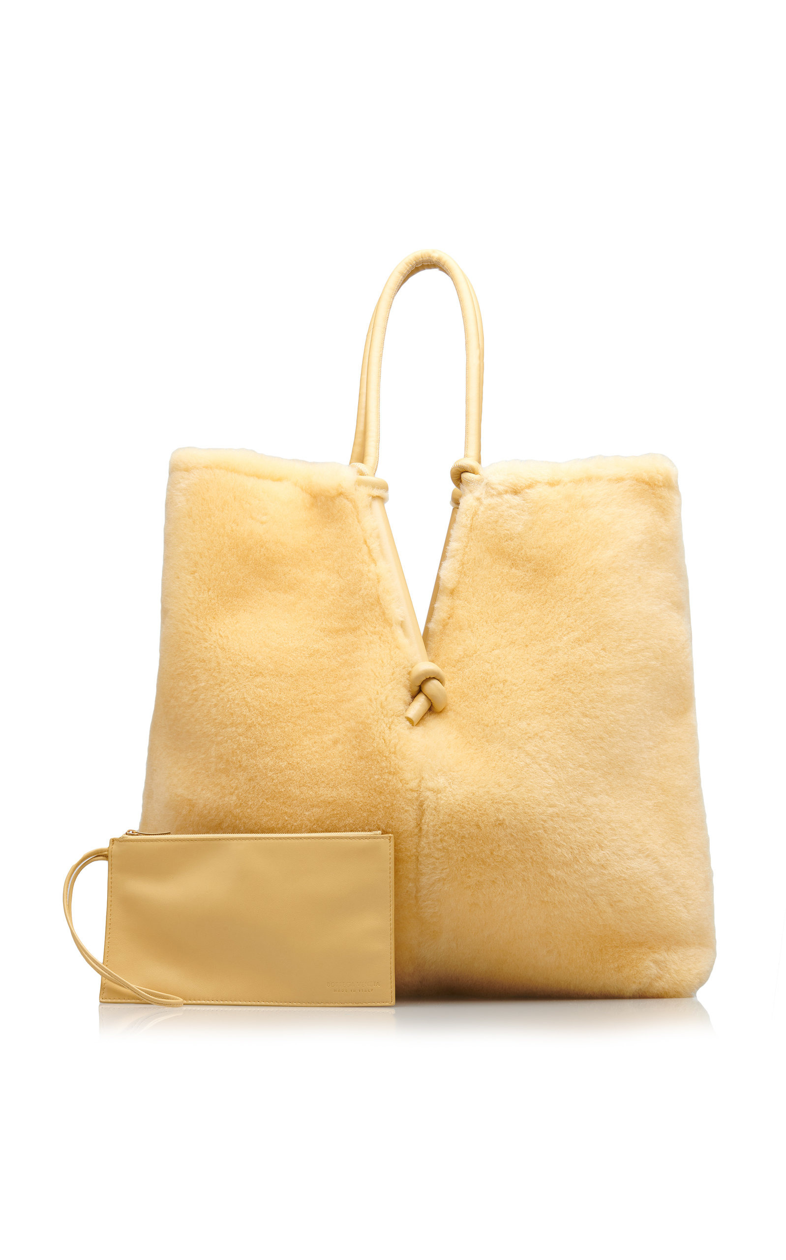 Reversible Oversized Shearling Tote Bag neutral - 8