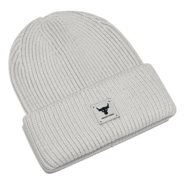 Under Armour Project Rock Beanie Hat 'White Navy' 1380009-114 - 1