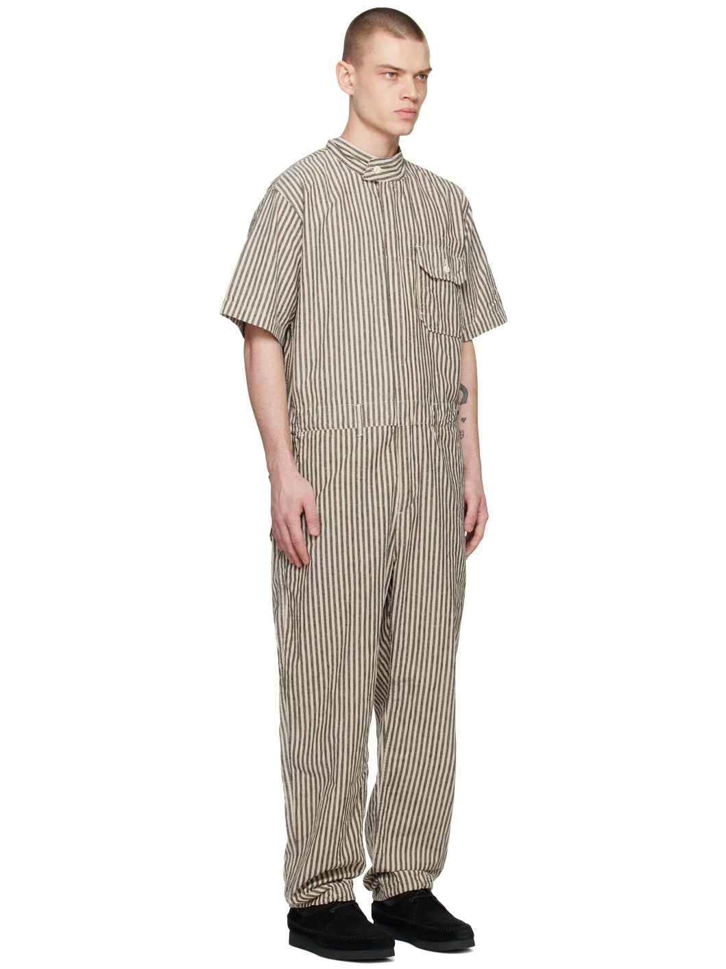 Off-White & Black Racing Jumpsuit - 2