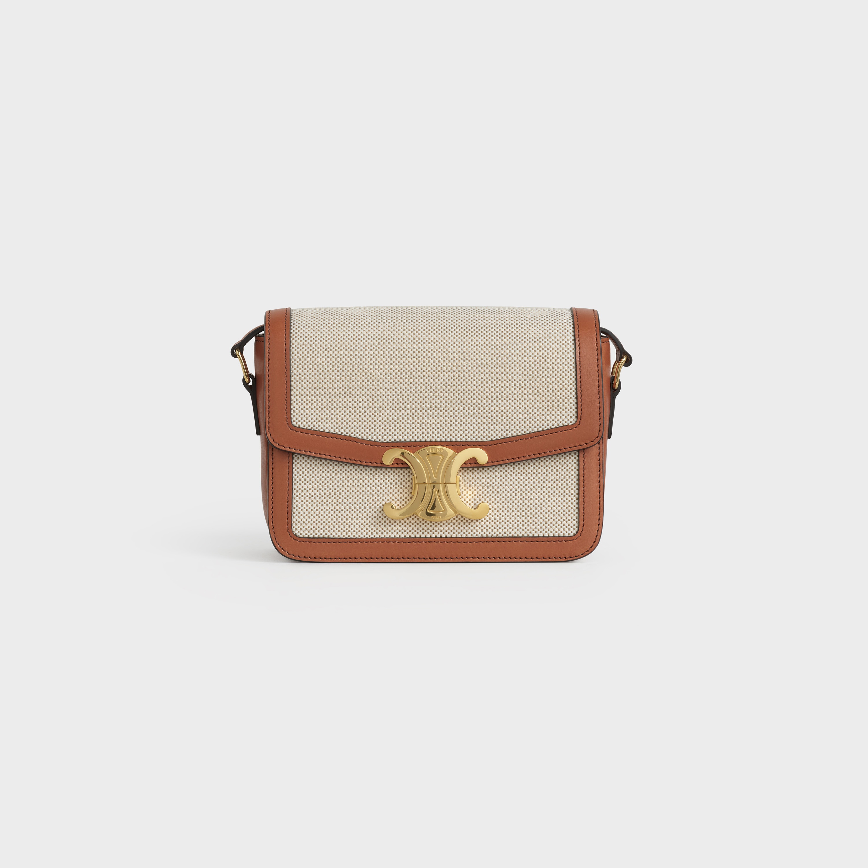 Teen Triomphe Bag in Textile and natural calfskin - 1