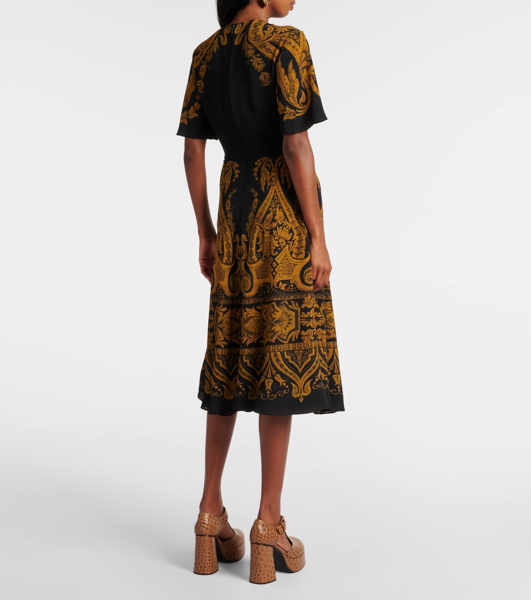 Paisley midi dress - 3