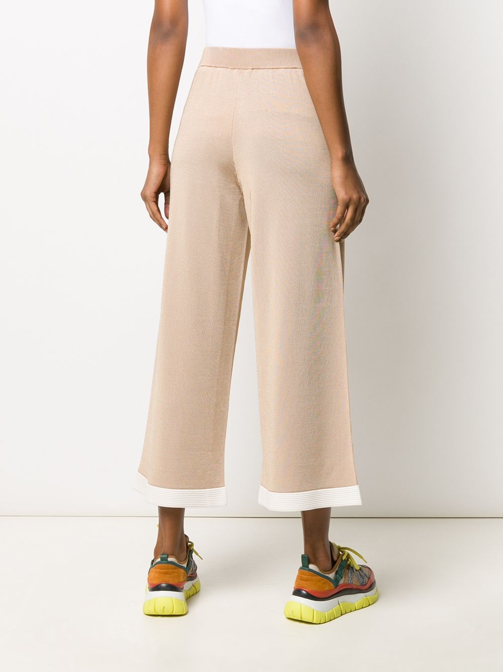 cropped wide leg trousers - 4