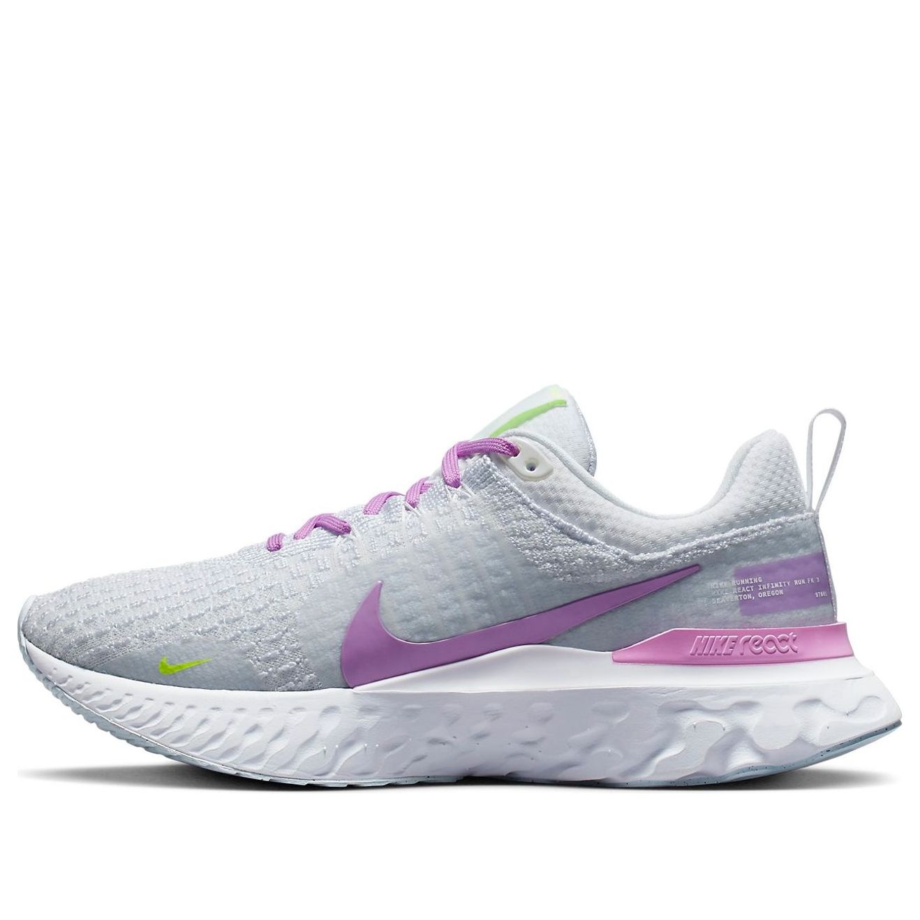 (WMNS) Nike React Infinity Run Flyknit 3 'Grey Rush Fuchsia' DZ3016-100 - 1