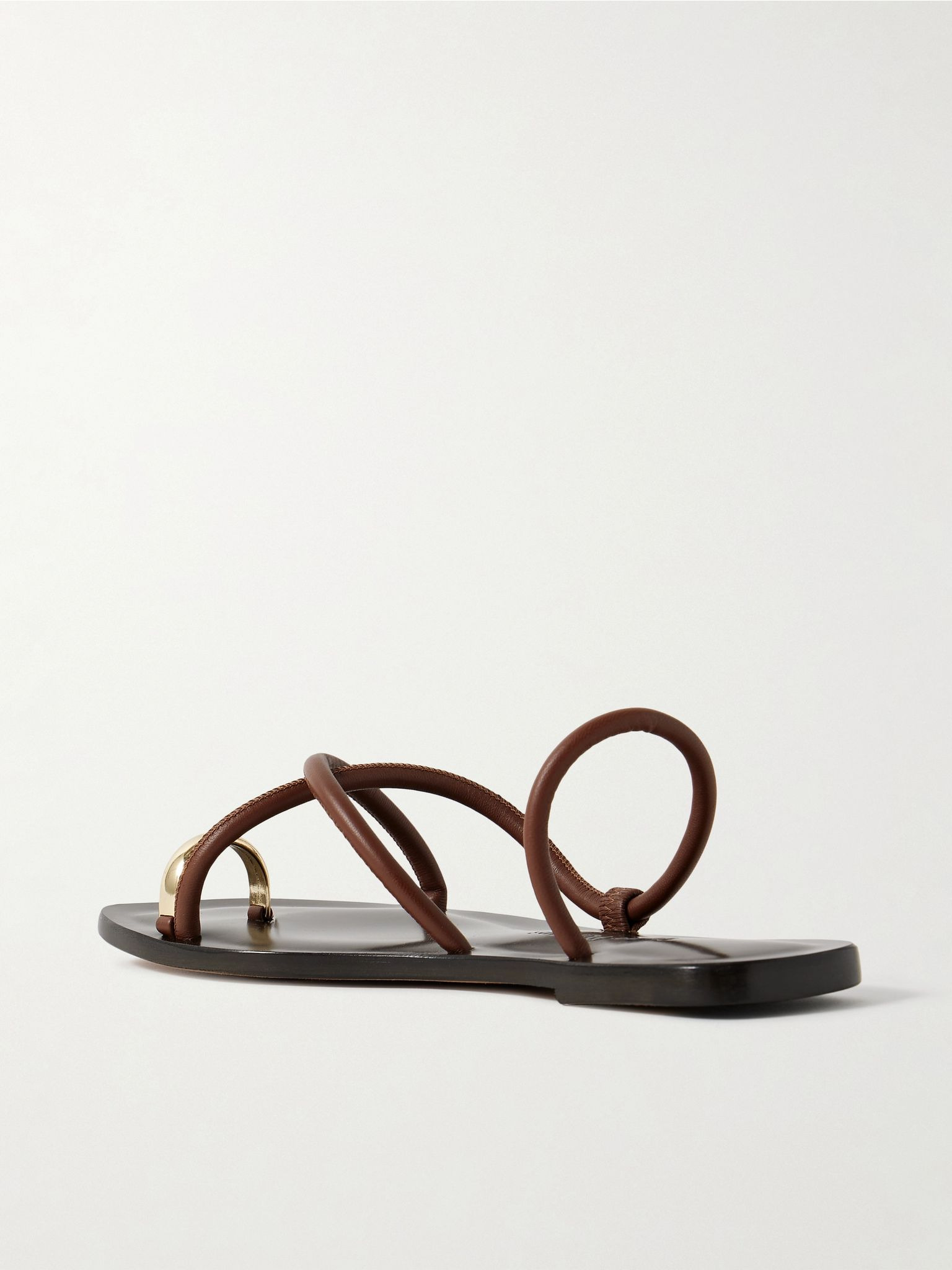 Laurie embellished leather sandals Brown - 3