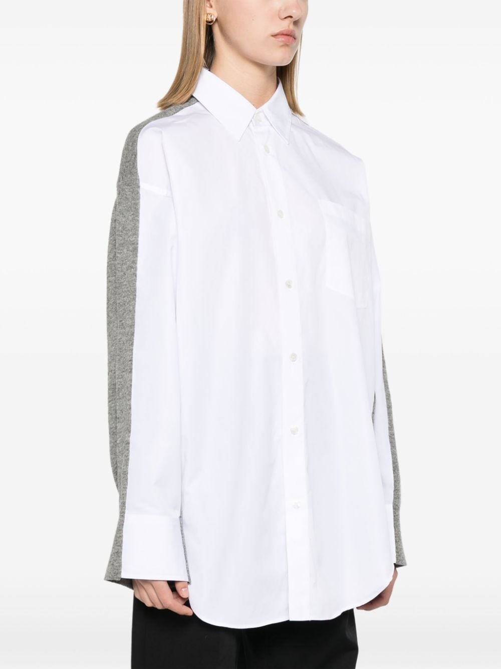 layered cardigan shirt - 3