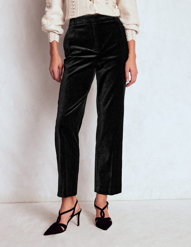 Canonbury Velvet Pants-Black 5