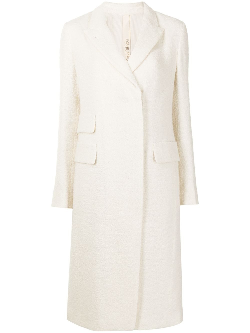 ivory buttoned coat - 1