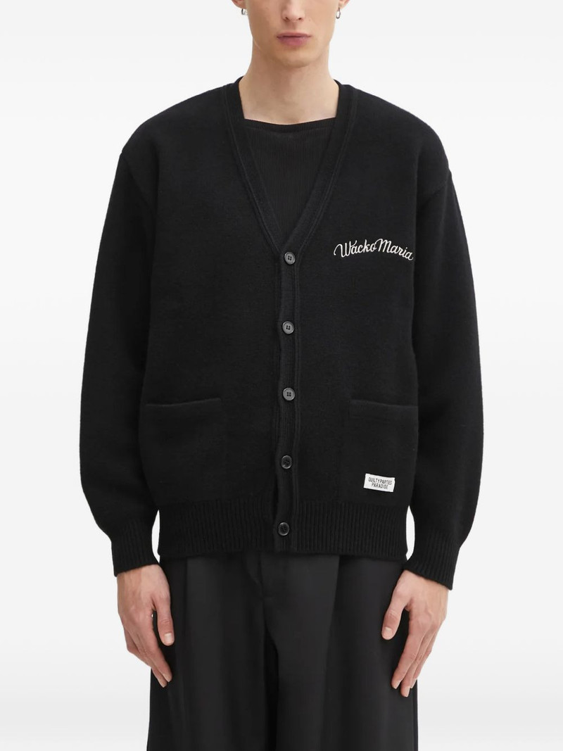 embroidered V-neck cardigan 1