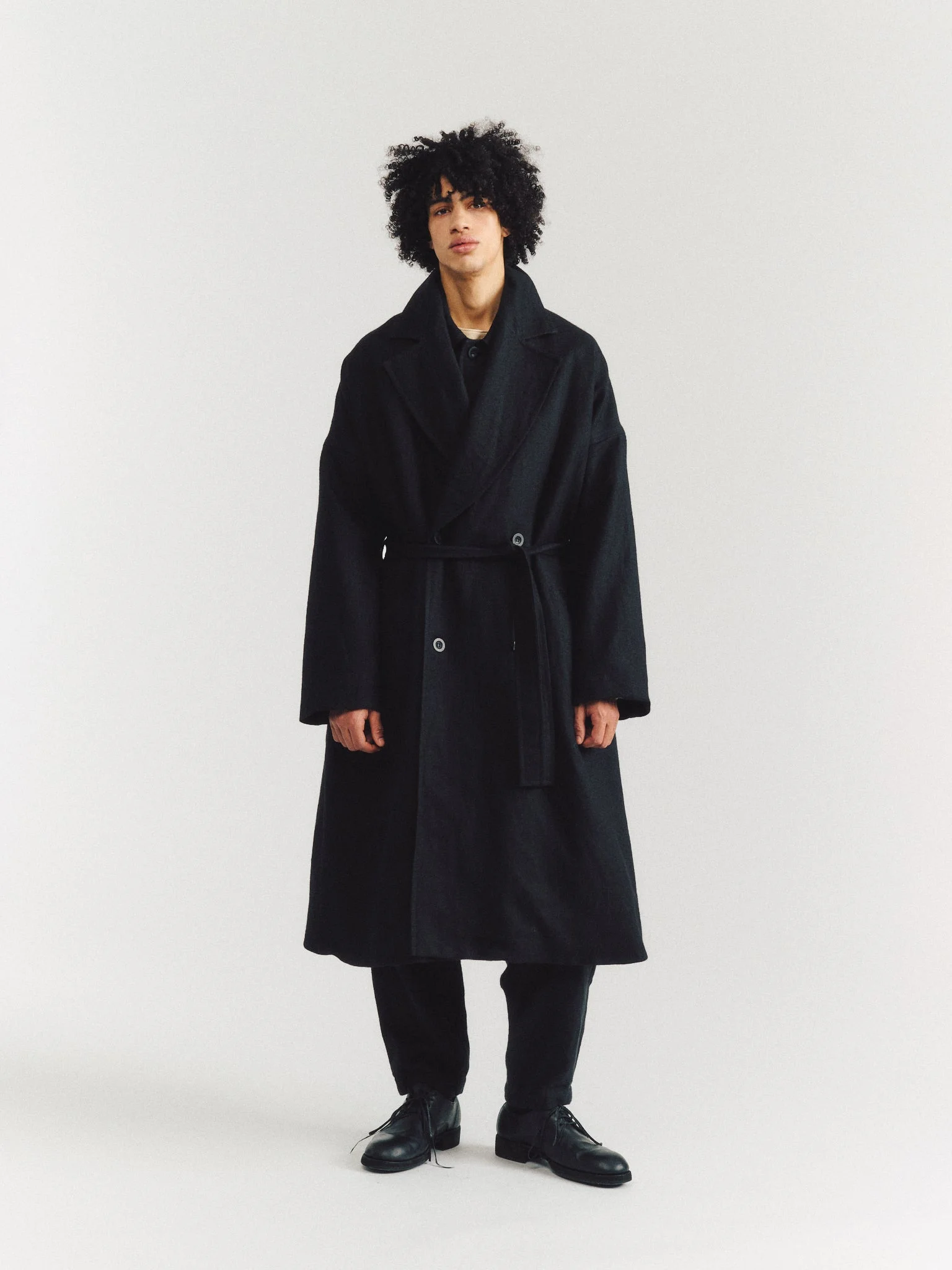 GREAT COAT - FELT - BLACK - 1