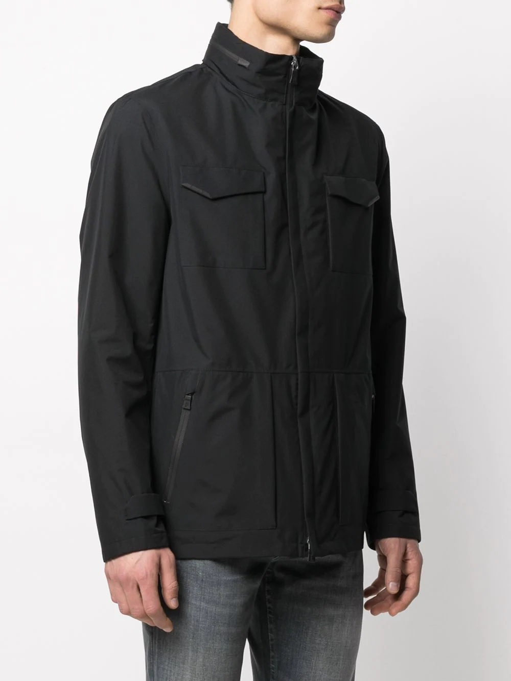 multi-pocket hooded jacket - 3