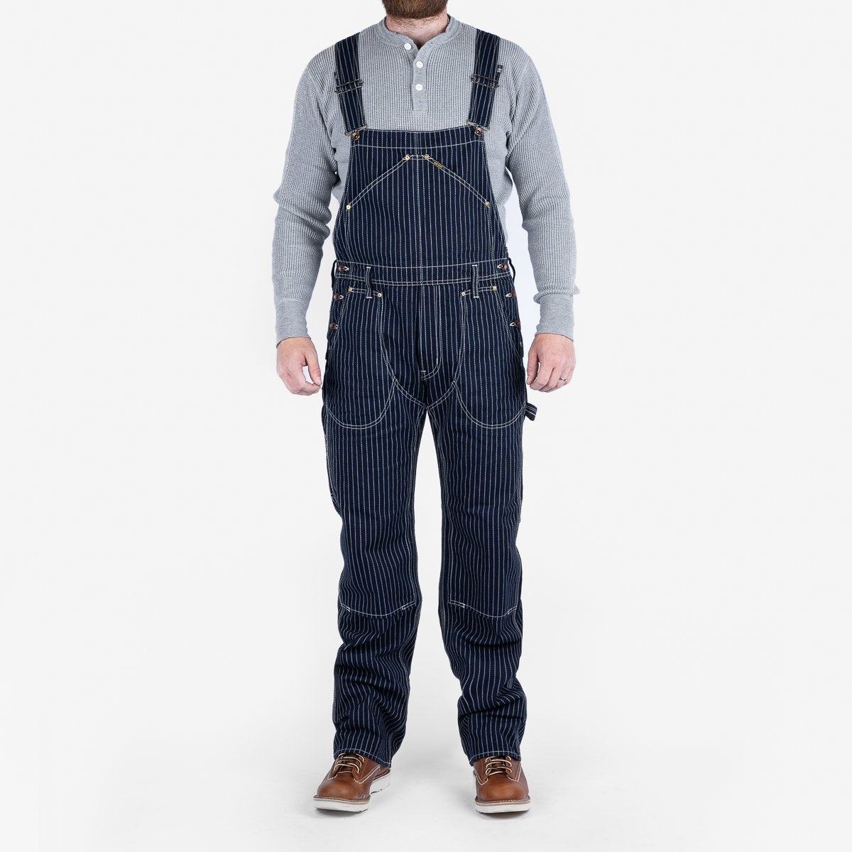 IH-819-IND 12oz Wabash Double Knee Overalls - Indigo - 2