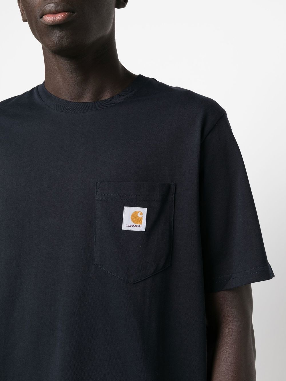 logo-patch cotton T-shirt - 5