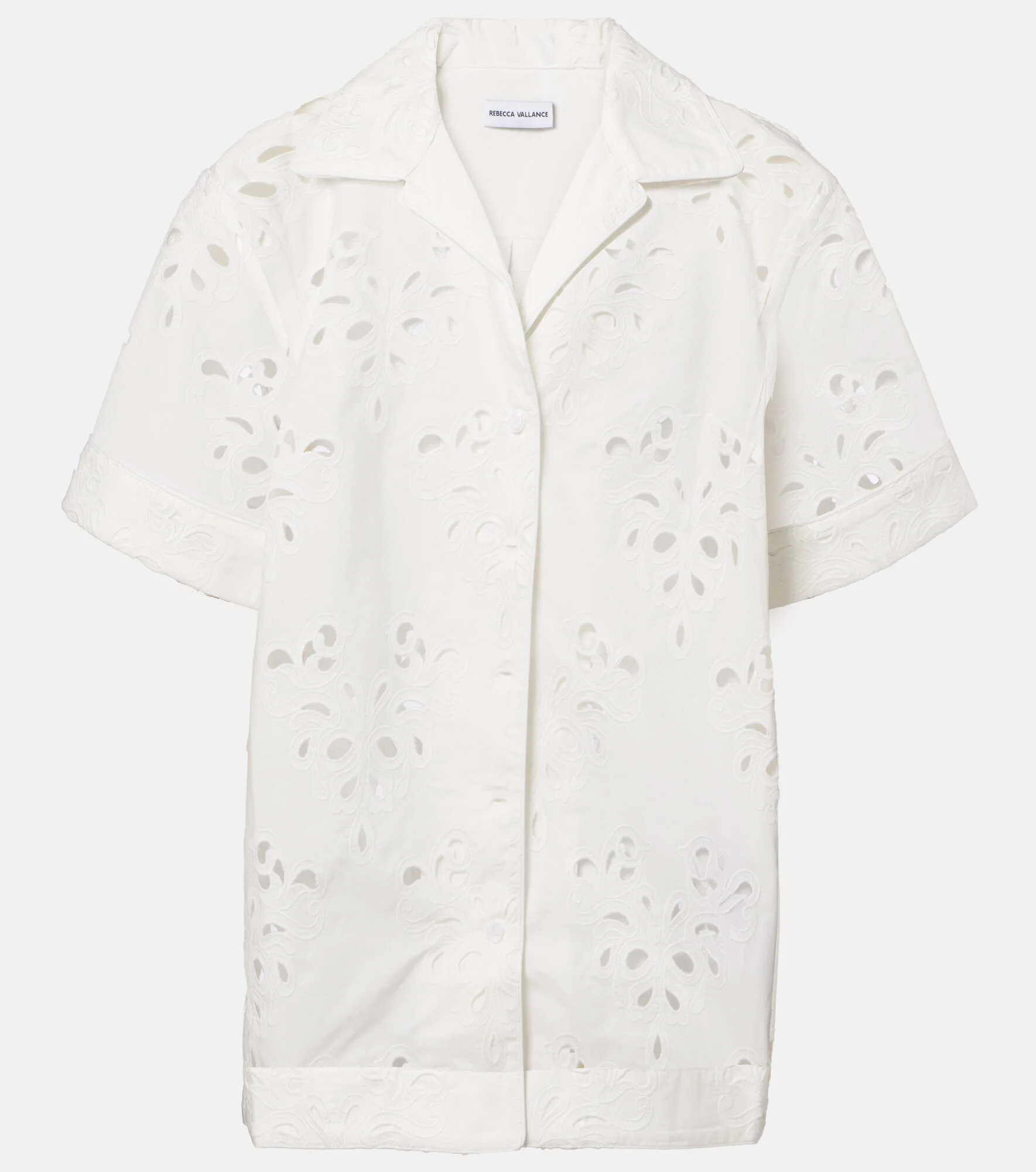 Artesan broderie anglaise cotton-blend shirt - 1
