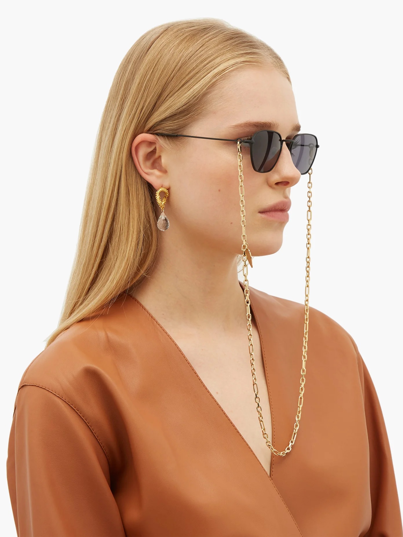 X Alessandra Rich hexagonal metal sunglasses - 2