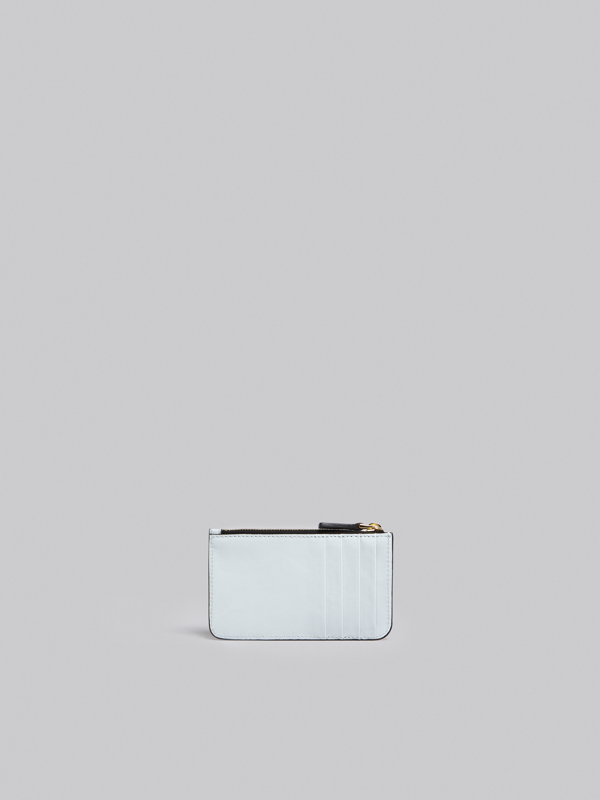 LIGHT BLUE AND BLUE SAFFIANO LEATHER CARD CASE - 3