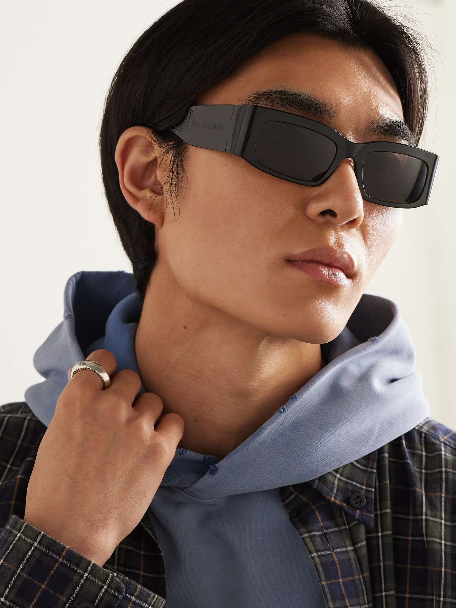 Rectangular-Frame Acetate Sunglasses - 2