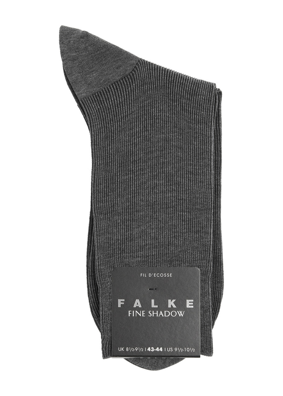 Fine Shadow ribbed cotton-blend socks - 3