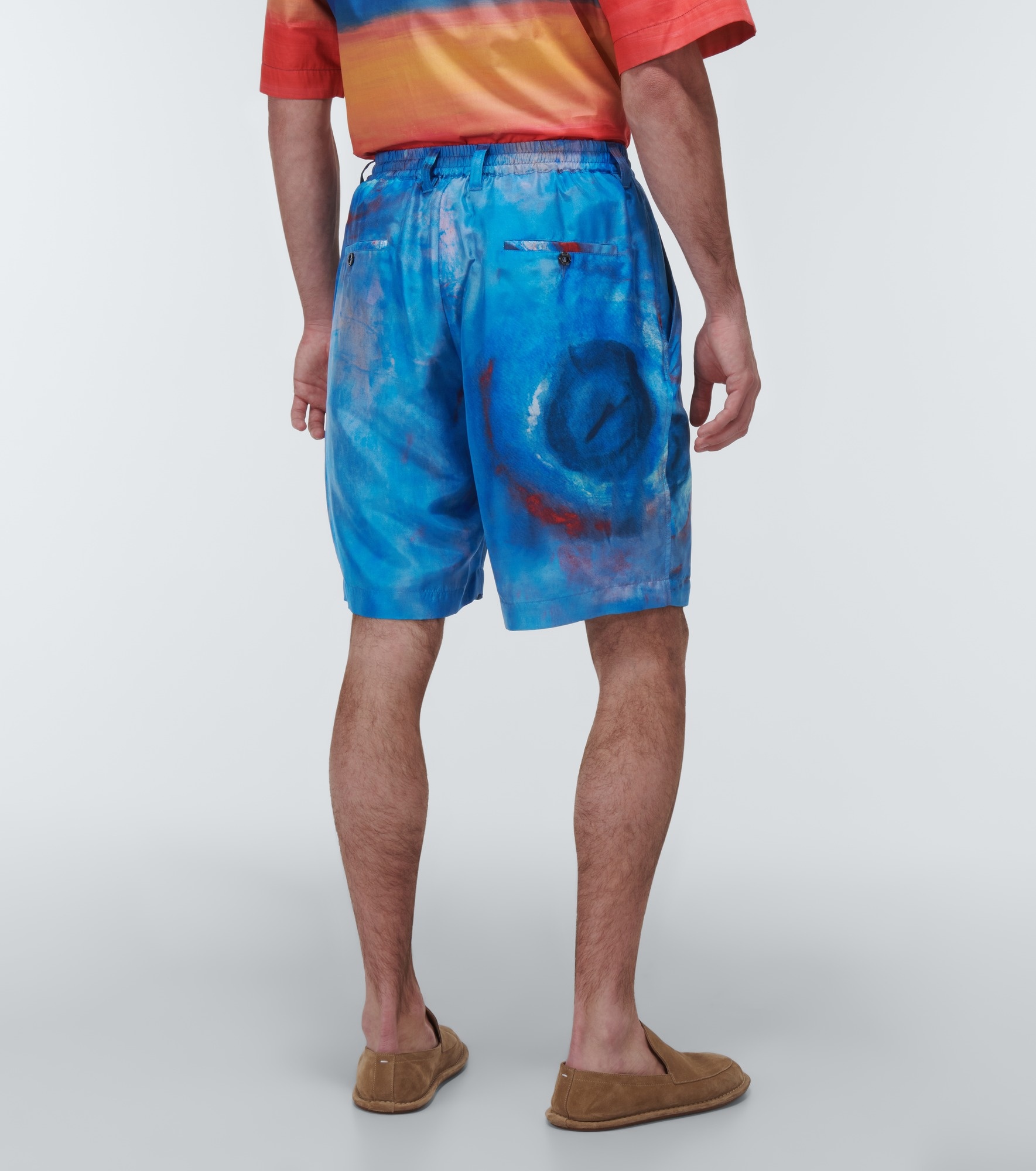 Printed silk shorts - 4