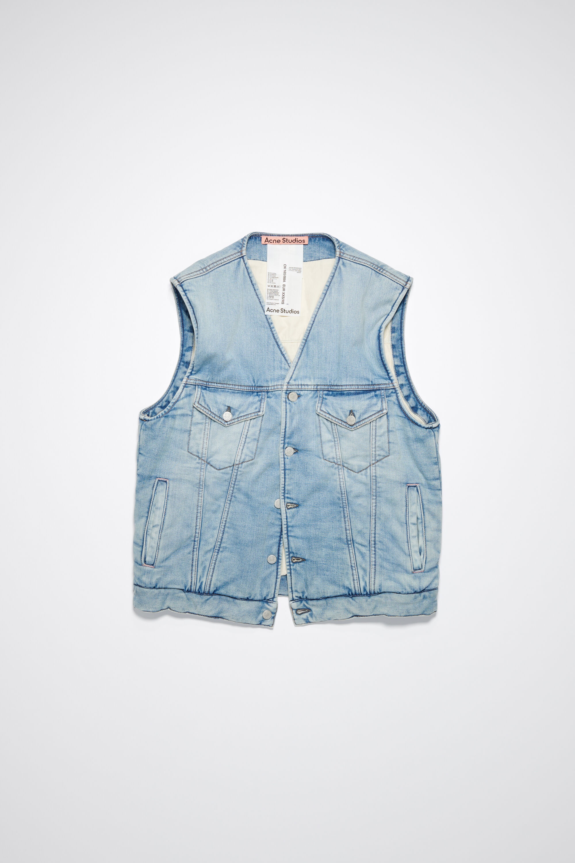 Denim padded vest - Light blue - 7