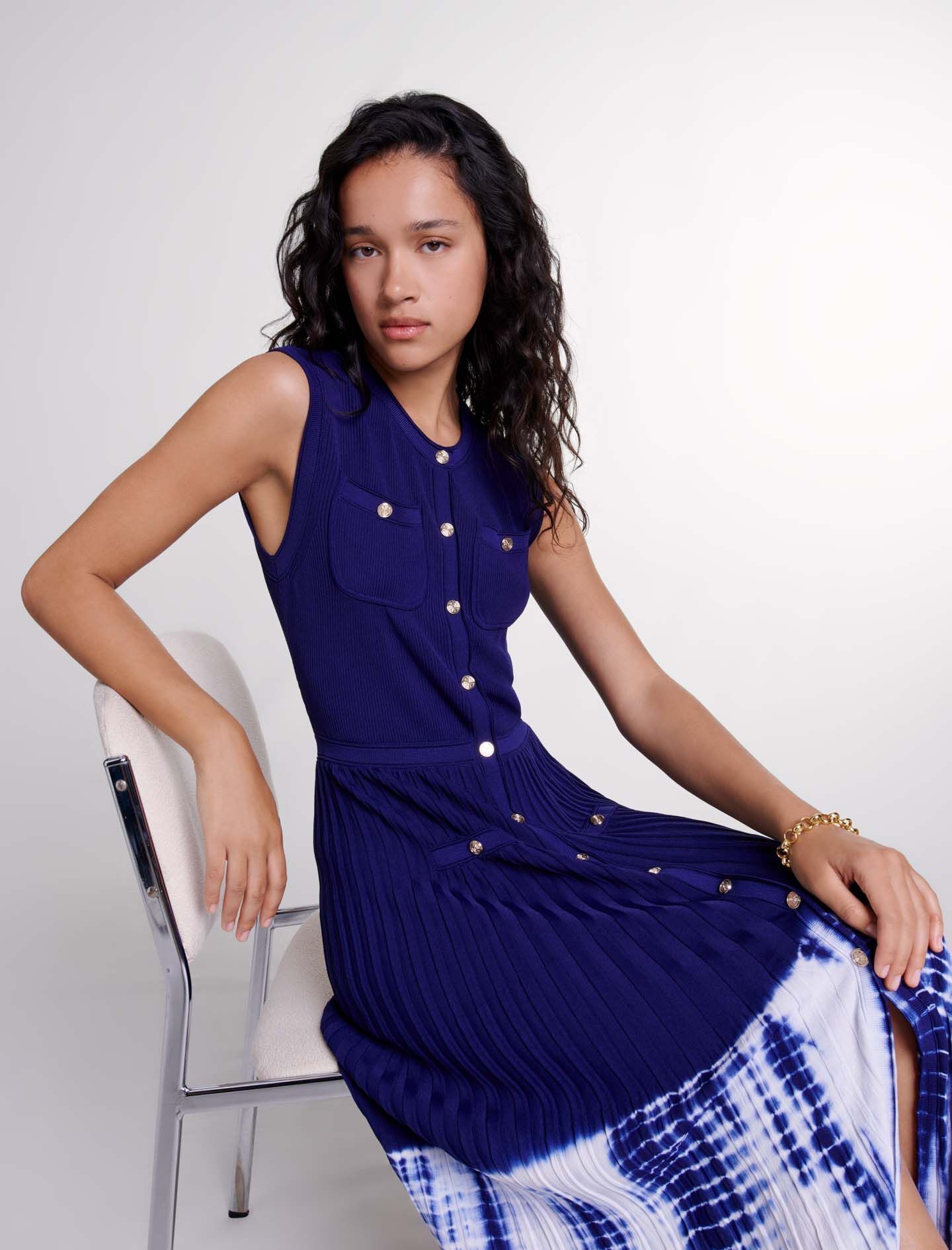 Tie-dye knit maxi dress - 7