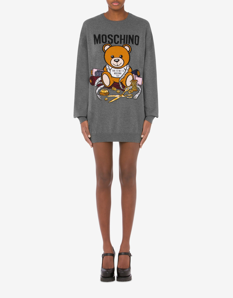 Moschino SARTORIAL TEDDY BEAR KNIT DRESS outlook
