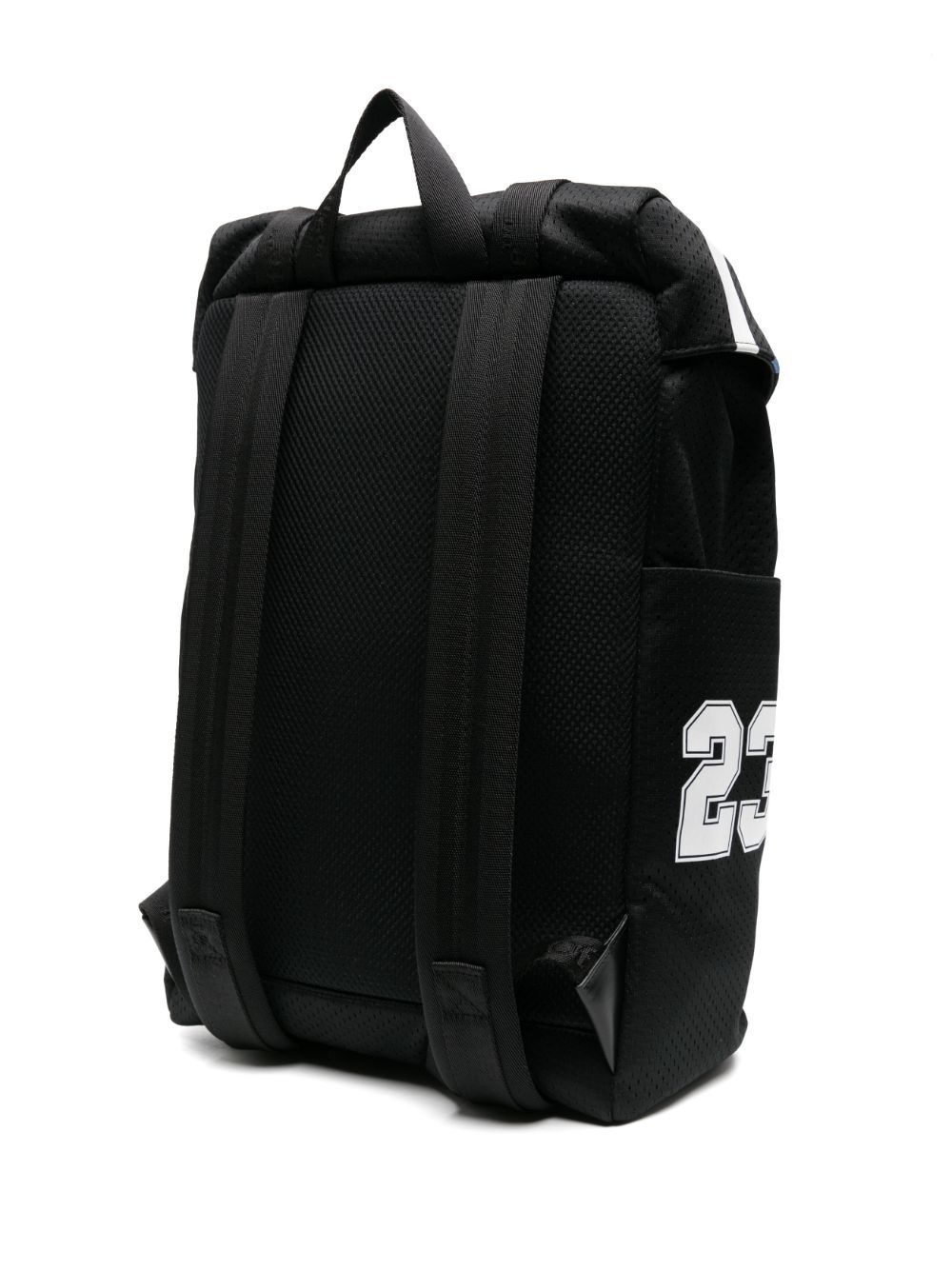 logo-print mesh backpack - 5