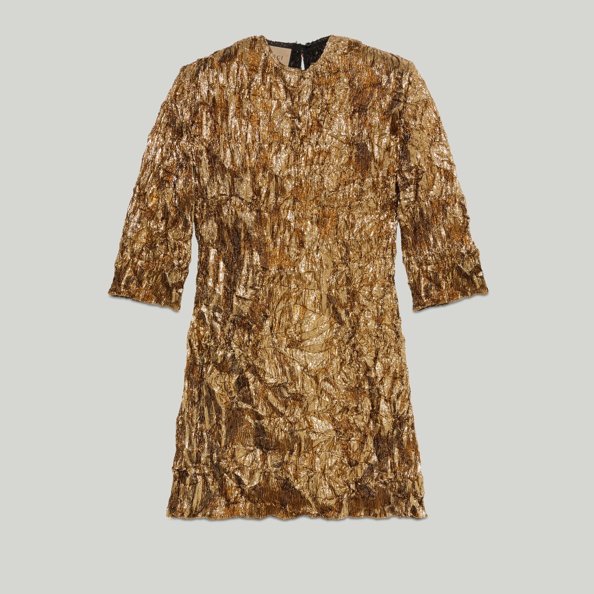 Crinkle lurex mini dress - 1