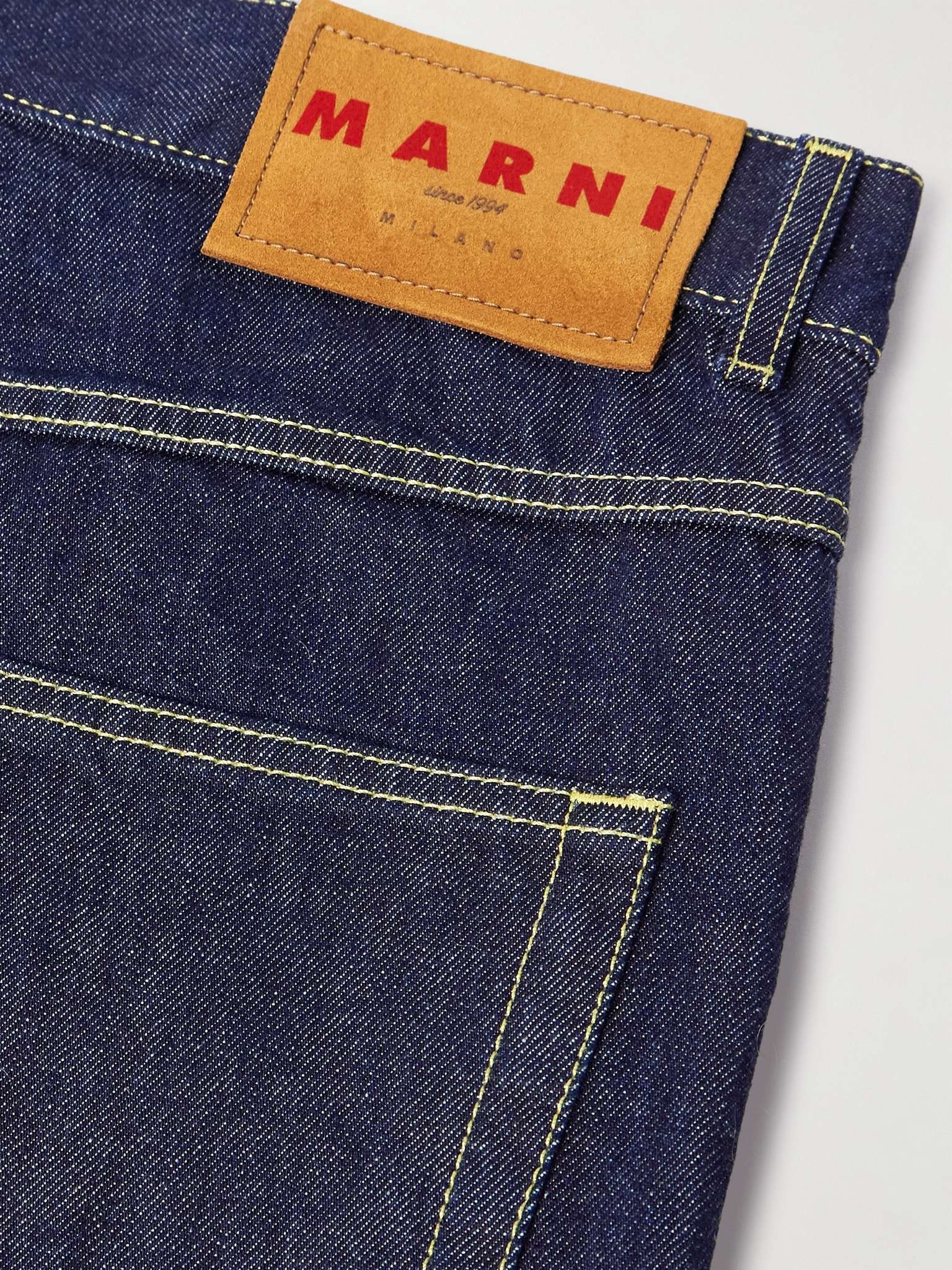 Straight-Leg Mohair-Blend Trimmed Jeans - 6