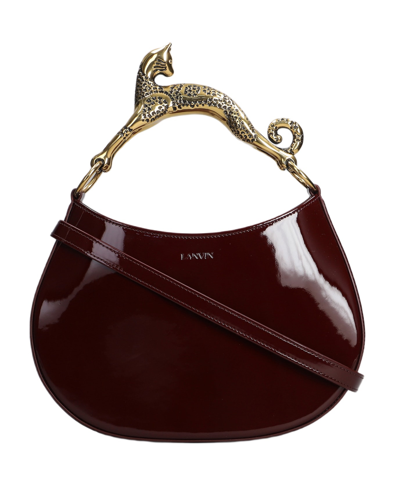 Hobo Shoulder Bag In Bordeaux Leather - 1