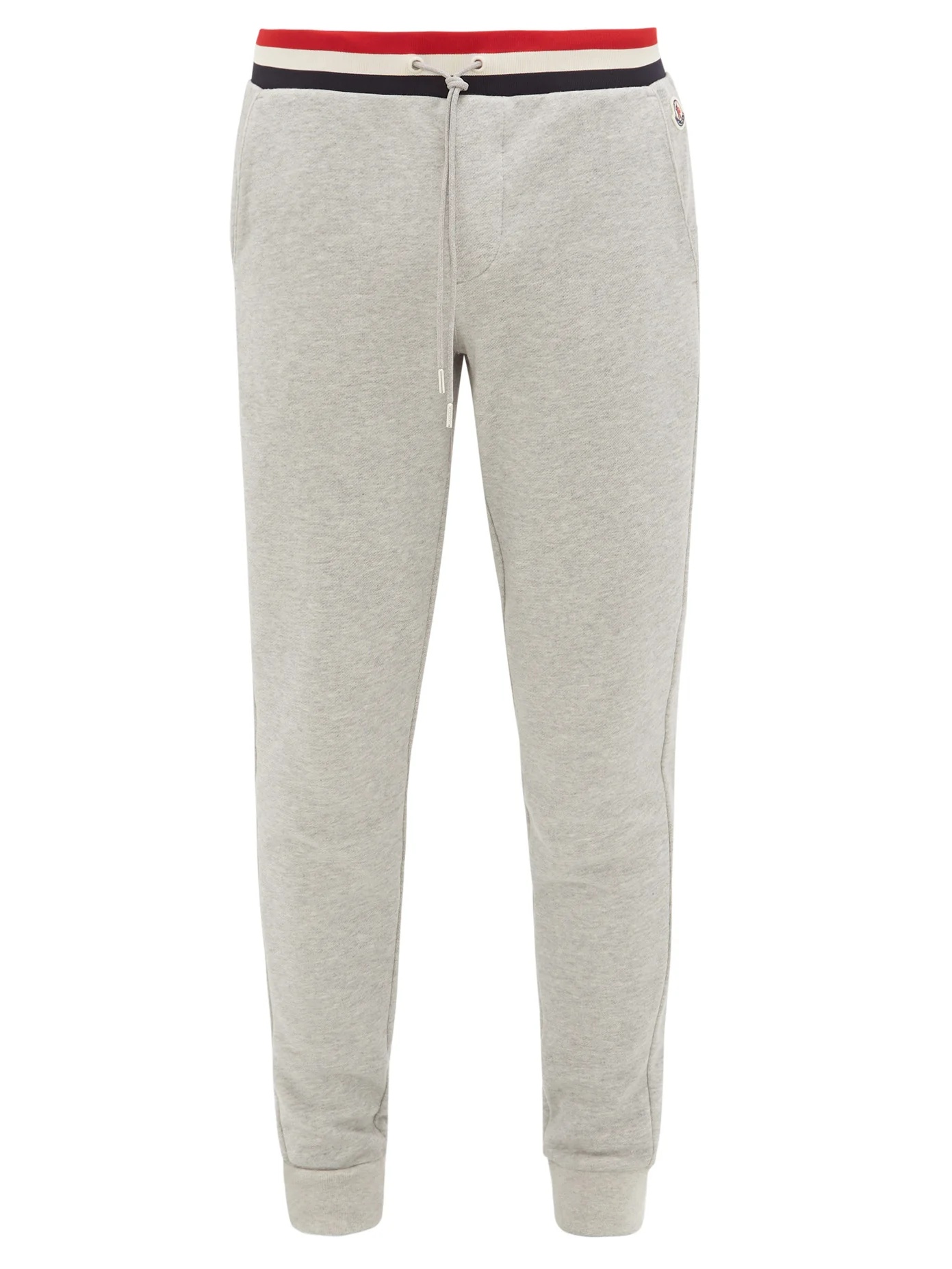 Tricolour-waistband cotton track pants - 1