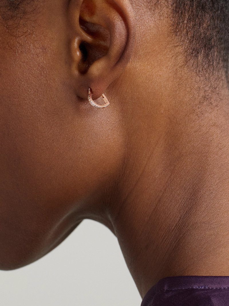 REPOSSI Antifer Heart Small 18-karat Rose Gold Diamond Single Earring outlook