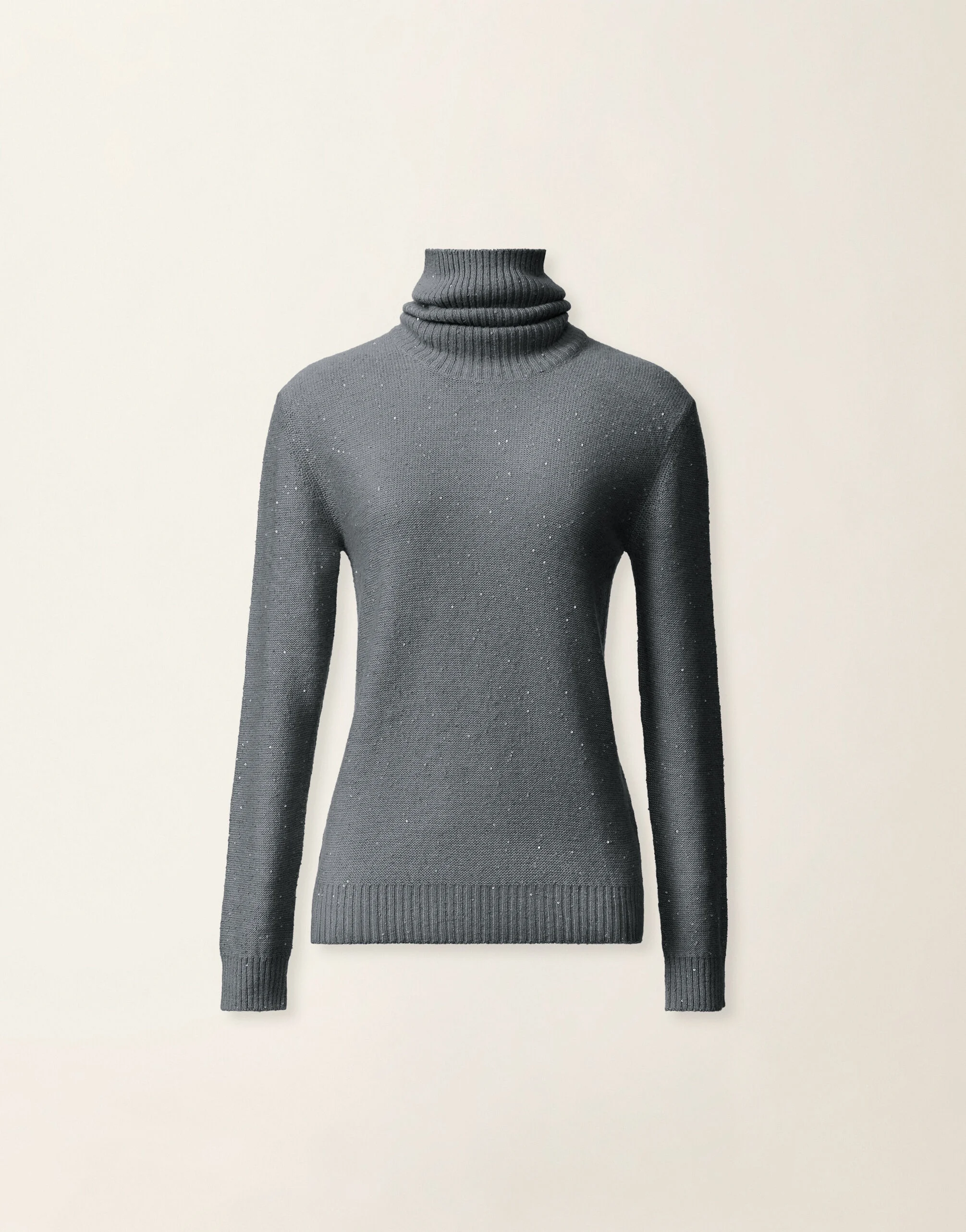 Sequin turtleneck sweater - 1