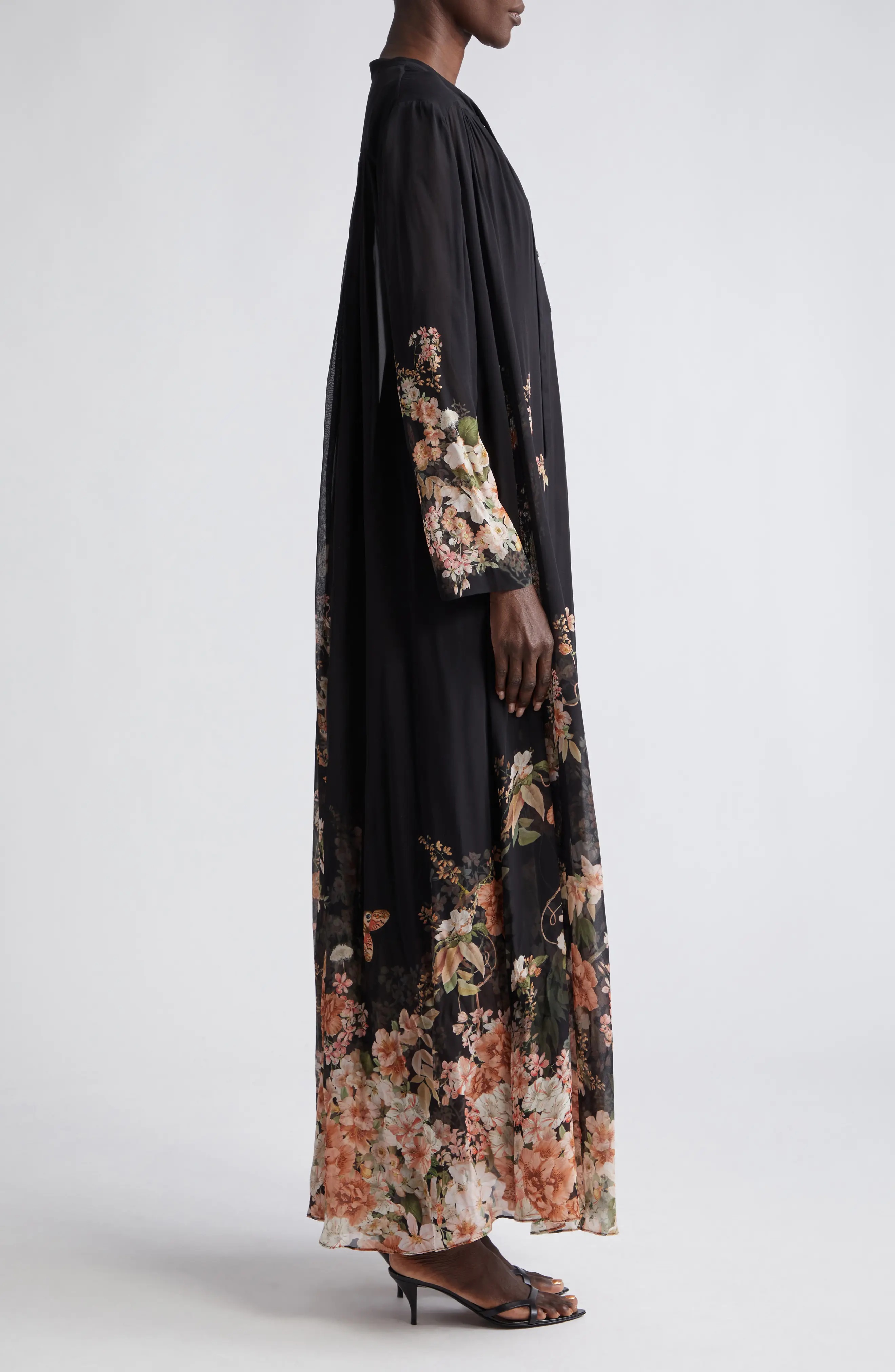 Natura Floral Print Long Sleeve Maxi Dress - 3