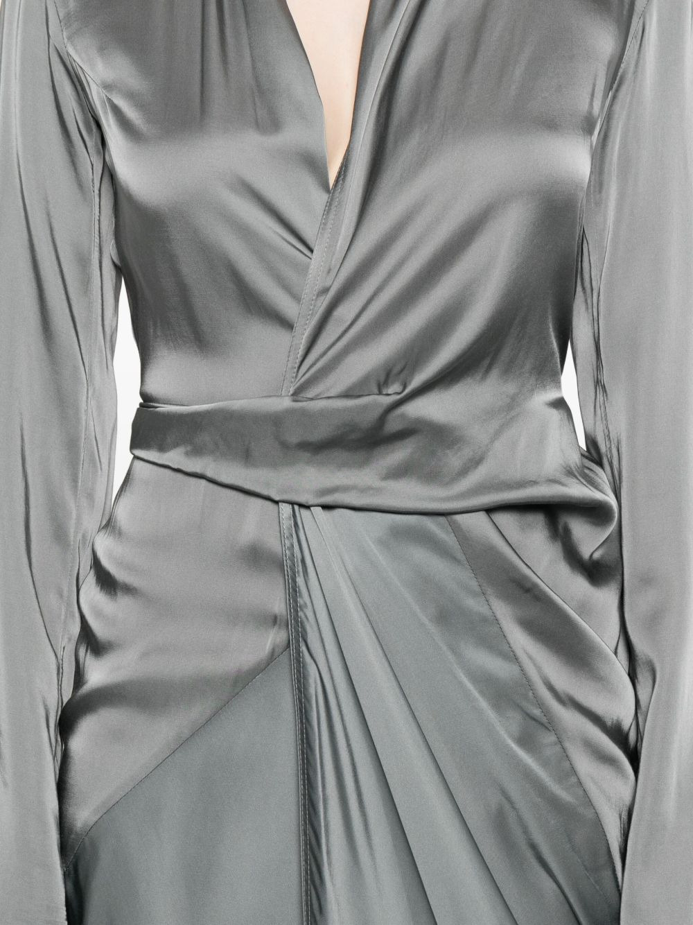 draped wrap dress - 5