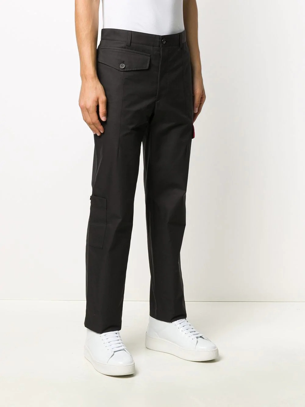 straight-leg mid-rise trousers - 3