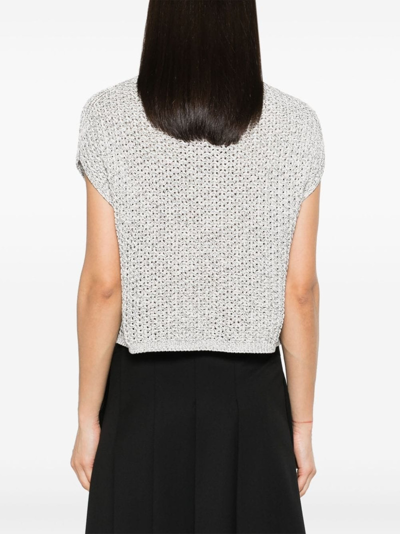 open-knit sleeveless jumper 4