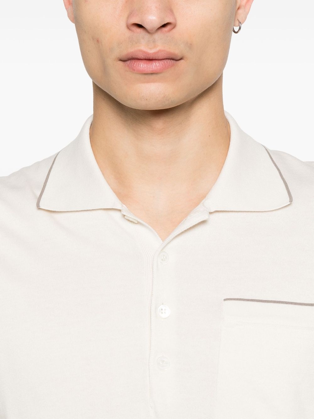 contrast-trim polo shirt - 4