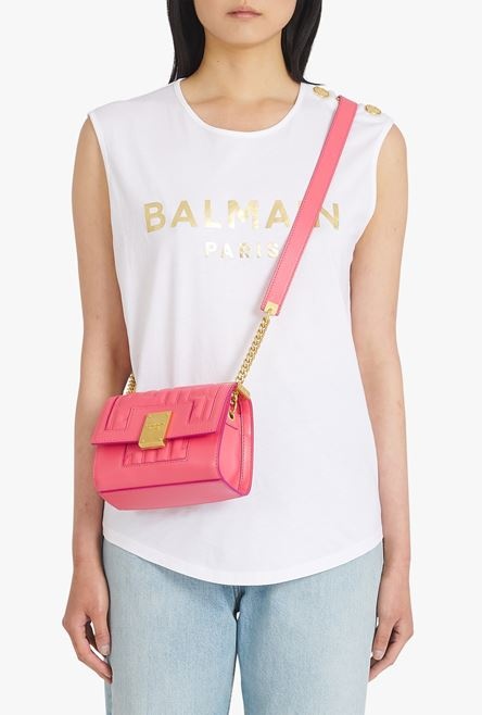 Small-sized salmon pink quilted leather 1945 bag - 5