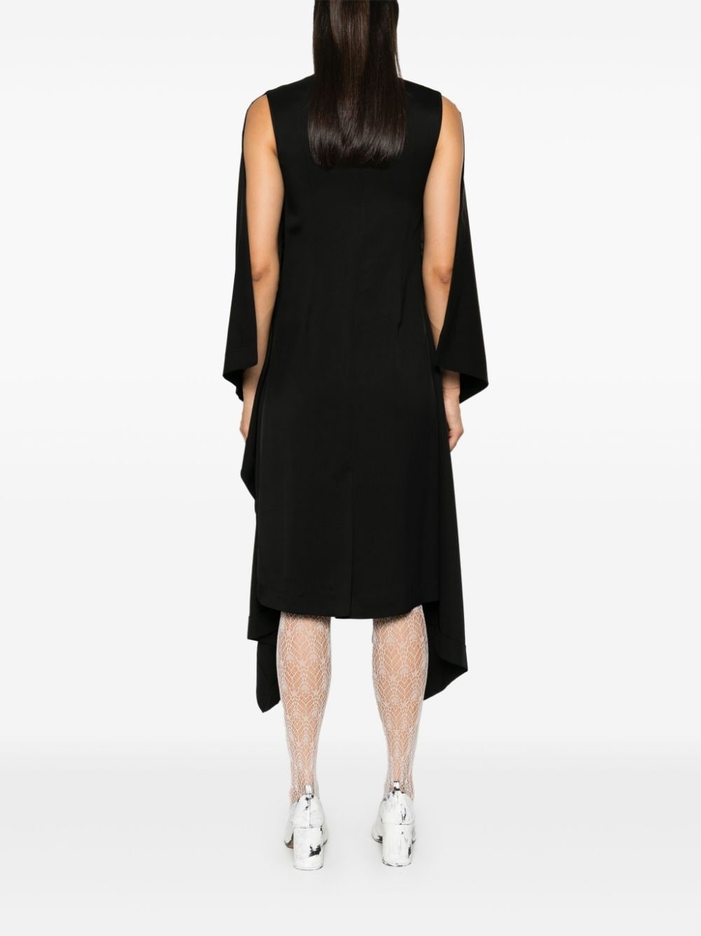 draped midi dress - 4