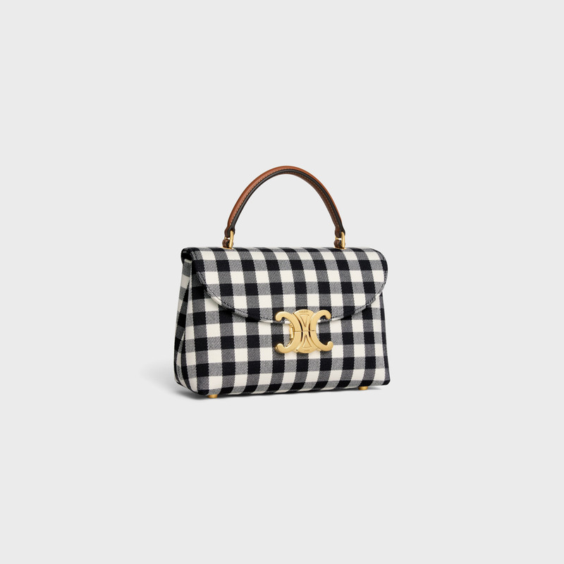 CELINE TEEN NINO BAG IN VICHY TEXTILE AND CALFSKIN outlook