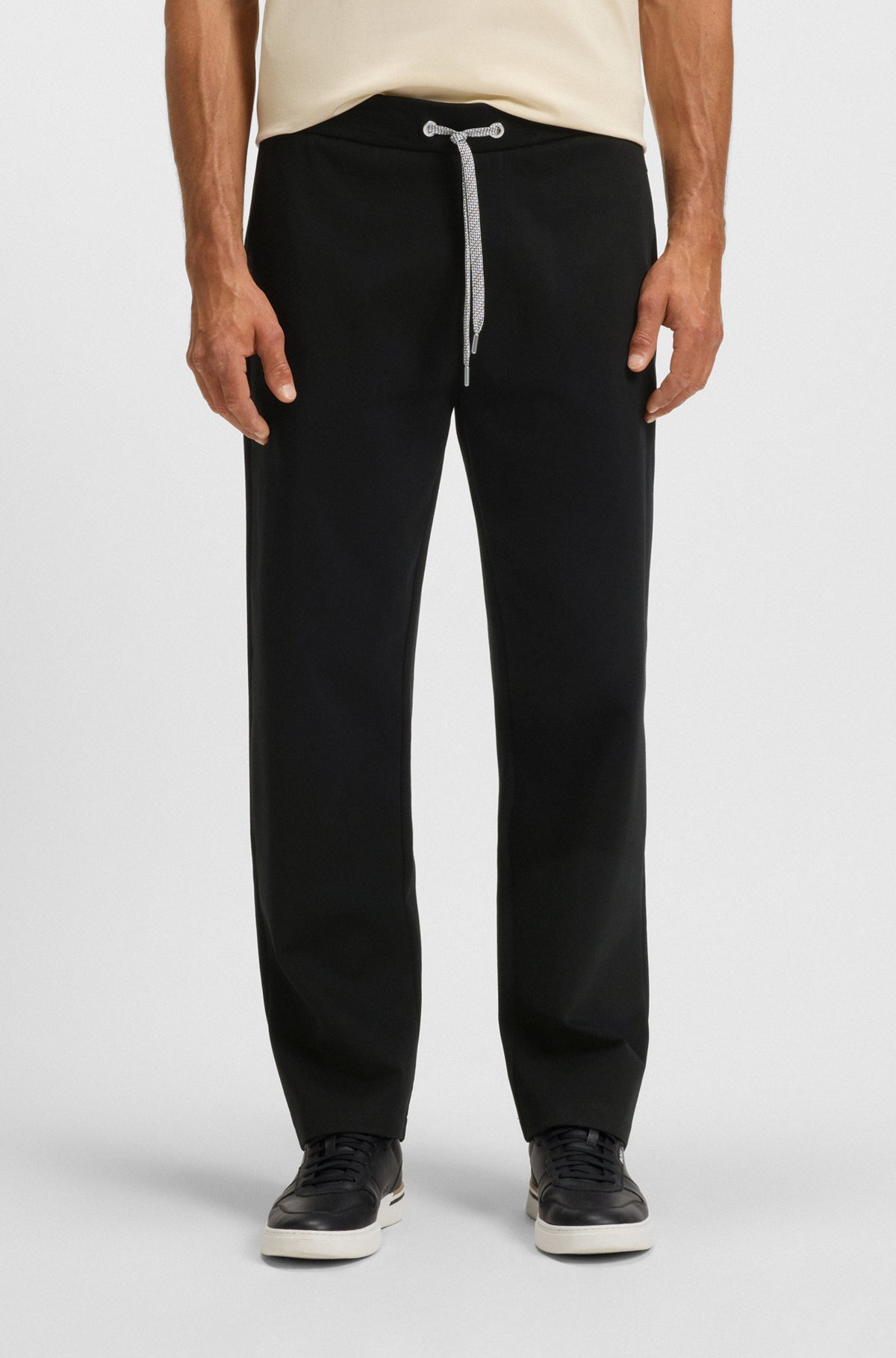 TRACKSUIT BOTTOMS WITH PATTERNED DRAWCORD - 2