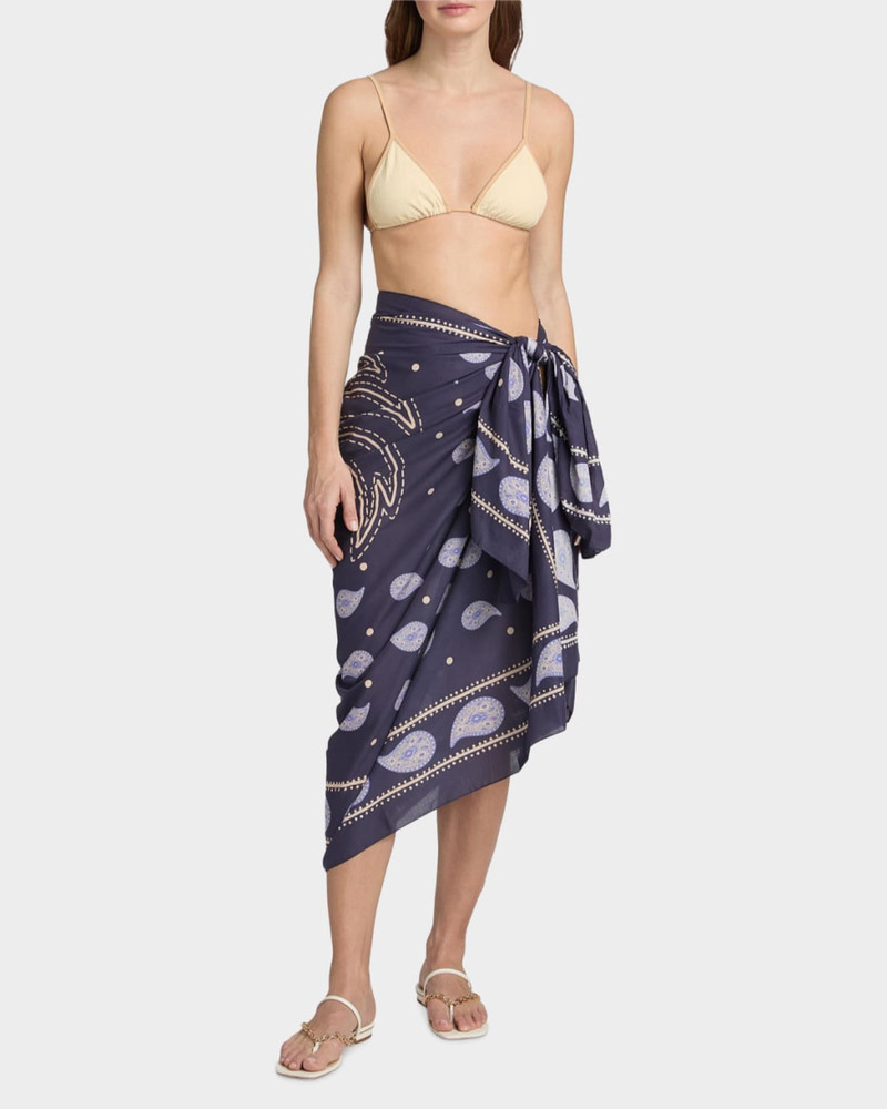 Johanna Ortiz Vibrant Horizons Printed Cotton Pareo Coverup outlook