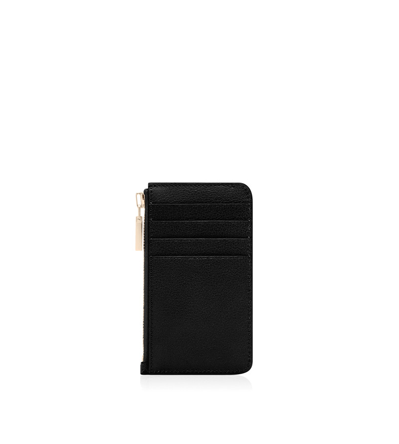 TOM FORD SUPPLE GRAIN LEATHER ZIPPED CARD HOLDER outlook
