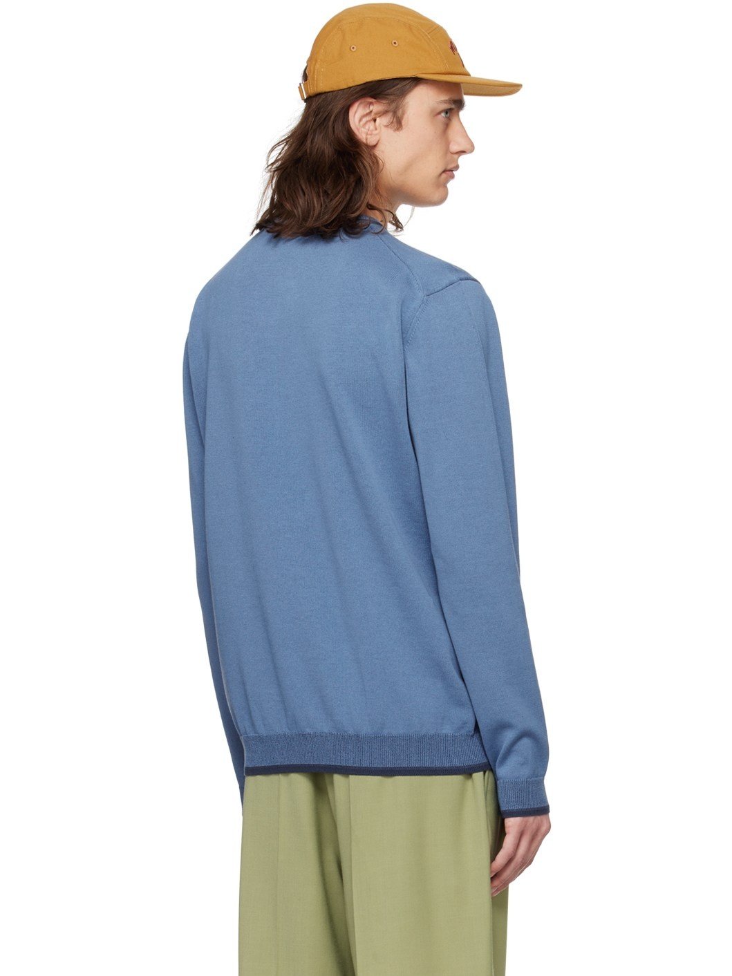 Blue Bold Fox Head Henley - 3