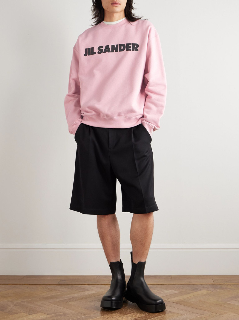 Jil Sander Logo-Print Cotton-Jersey Sweatshirt Pink outlook
