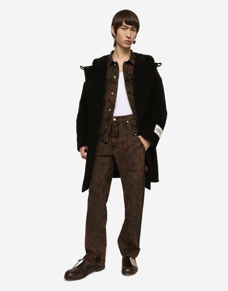 Overdyed denim worker jeans - 6