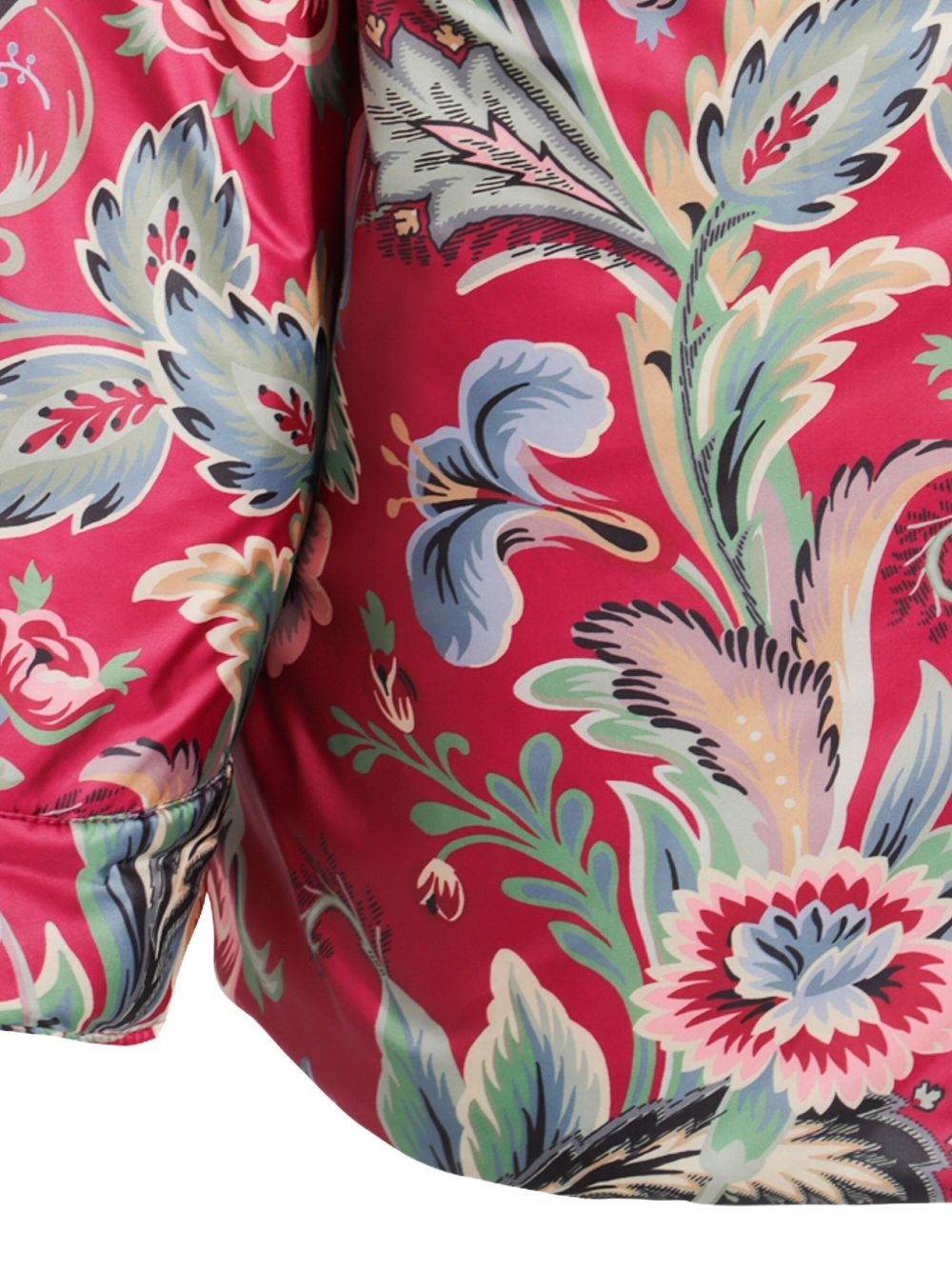 floral-print shirt coat - 3