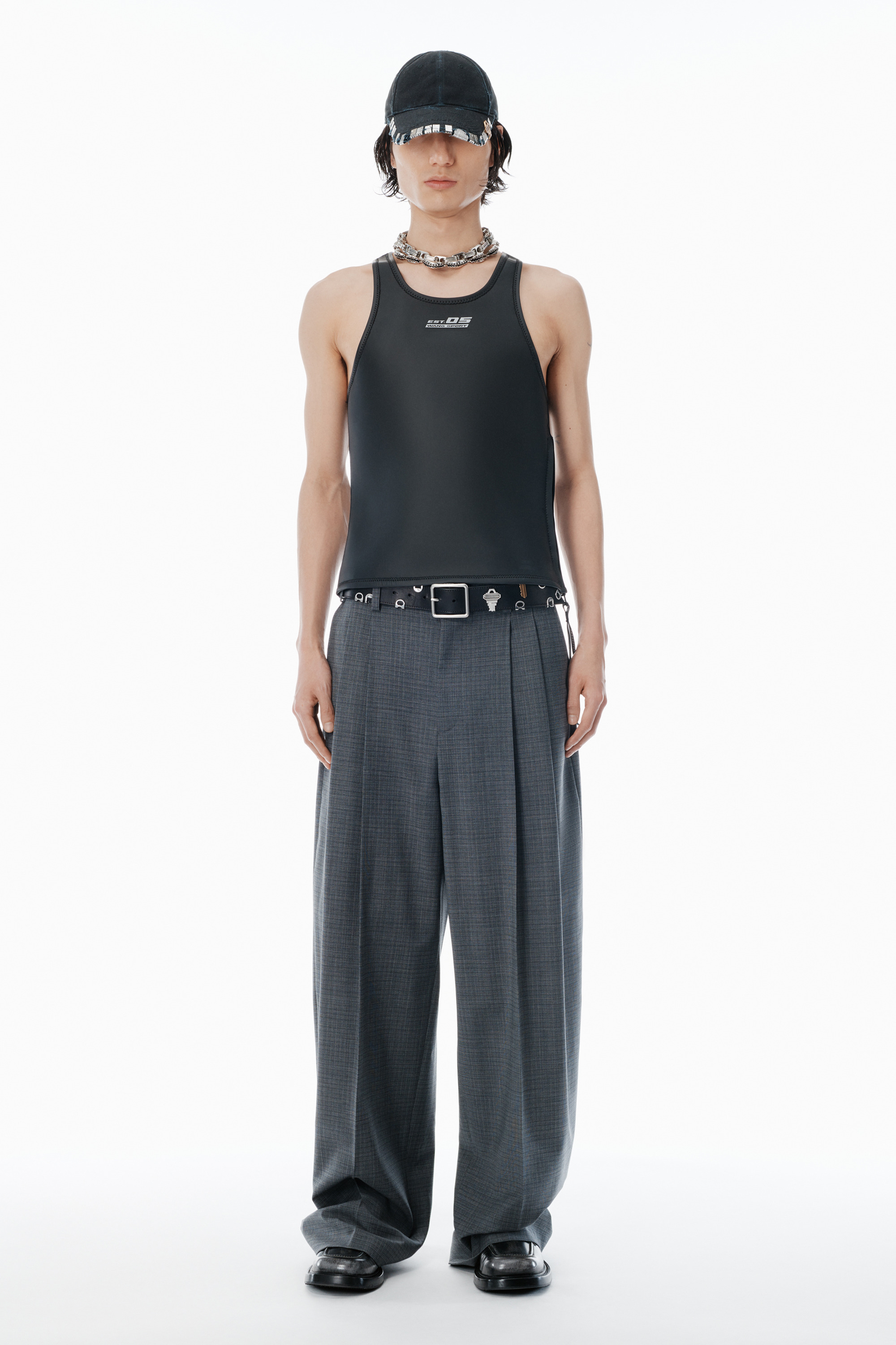 Dark Grey Wool-Blend Pants - 2