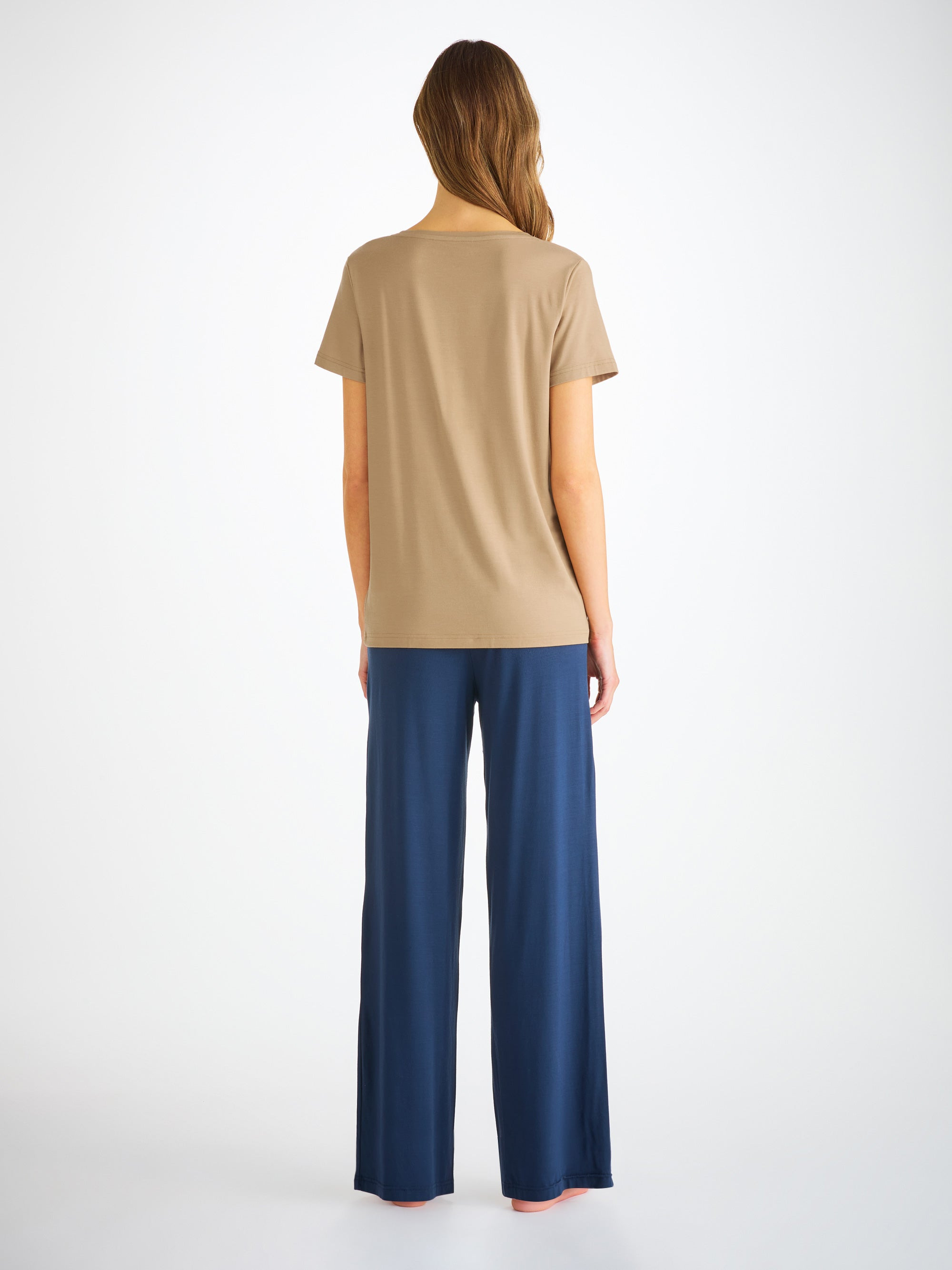 Women's T-Shirt Lara Micro Modal Stretch Camel - 4