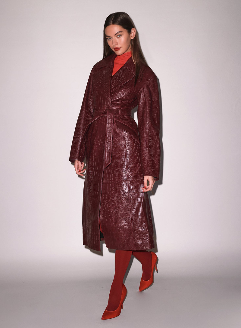 Croc Leather Trench 6